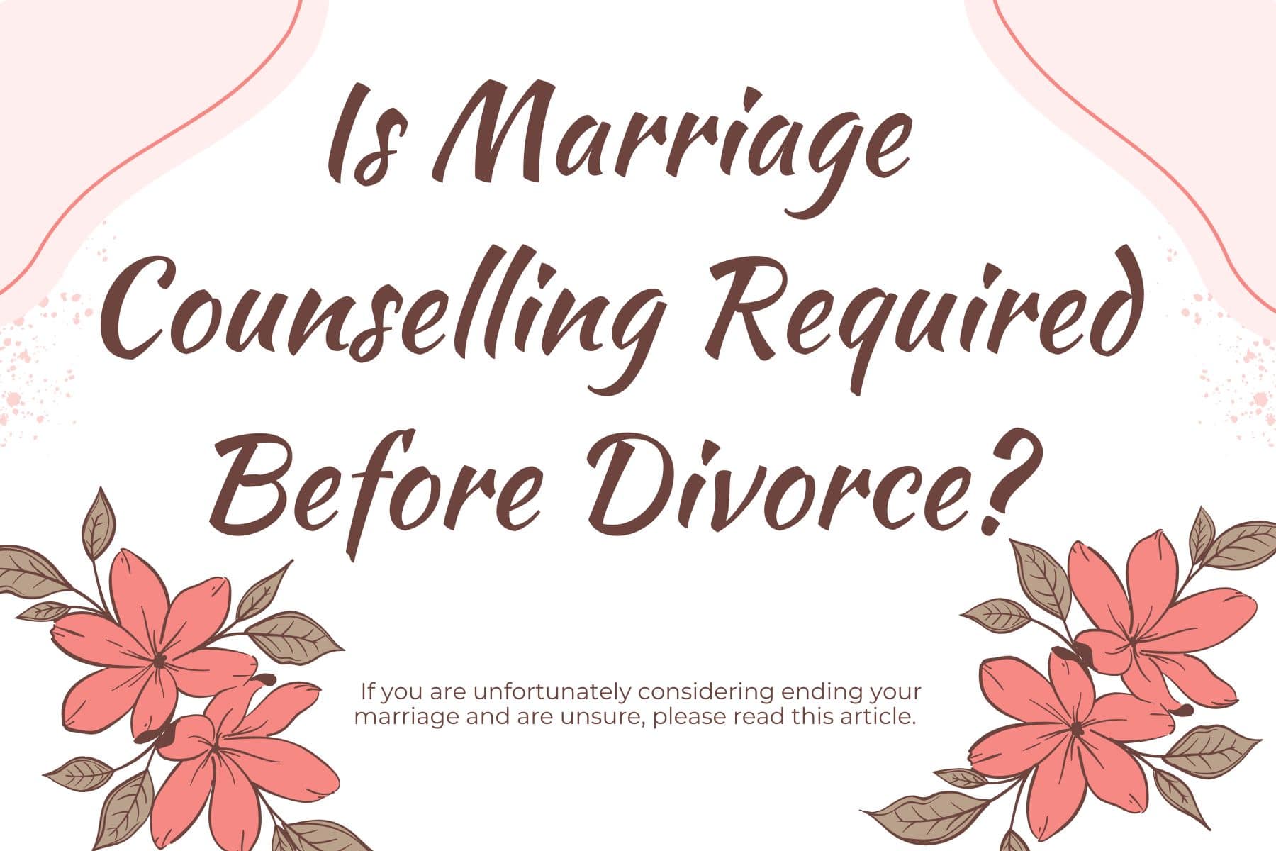 MARRIAGE COUNSELLING